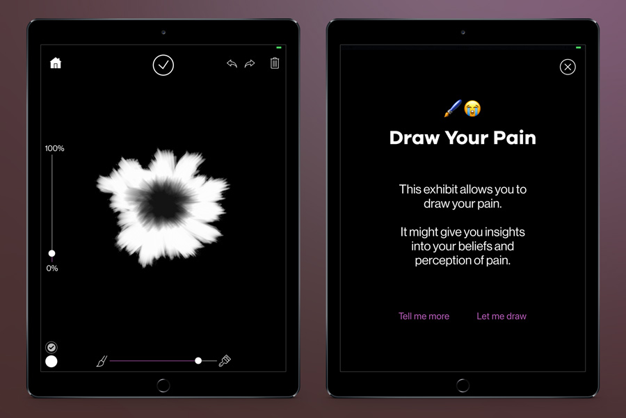 Draw Your Pain iOS app at MOD.